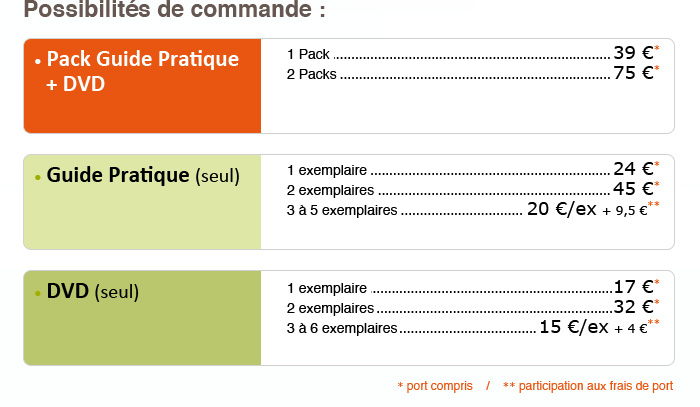 Pack Guide pratique + dvd ou guide seul ou dvd seul