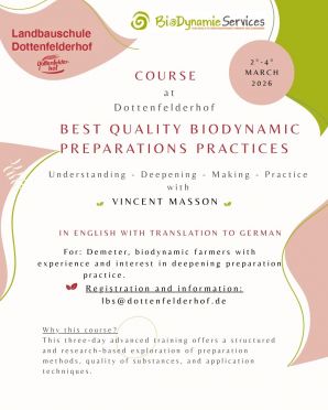 Course at Dottenfelderhof 2-4 March 2026