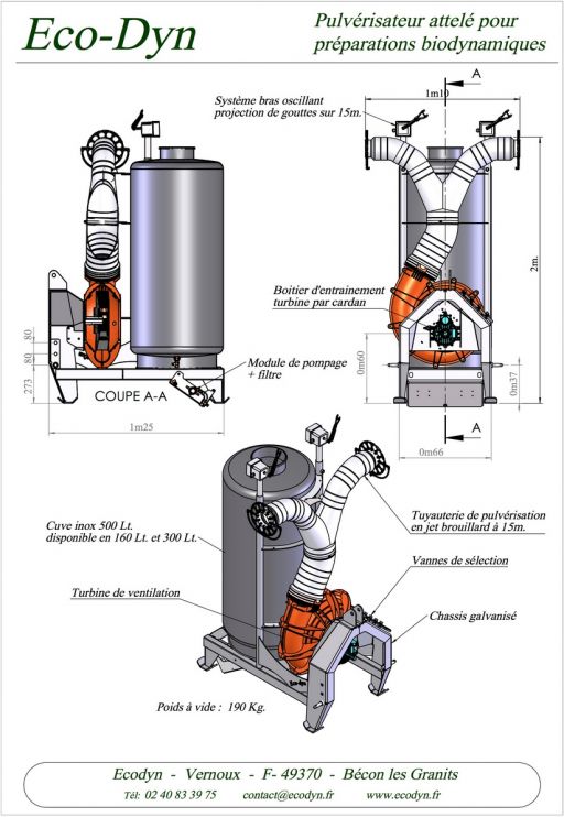 Pulvé à turbine cuve verticale